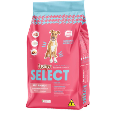 Ração Quatree Select 15Kg Cães Adultos Raças Médias/Grandes