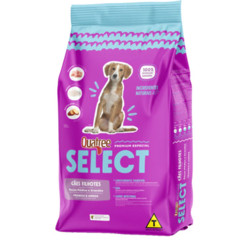 Ração Quatree Select Cães Filhotes Médios/Grandes 15Kg