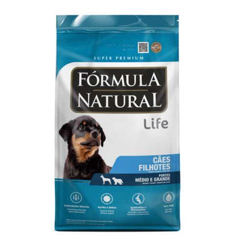 Raçaõ formula natural filhote medio grande 15-kg