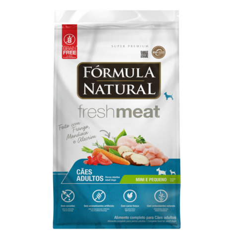 Raçaõ formula natural fresh meat adulto mini pequeno 1-kg