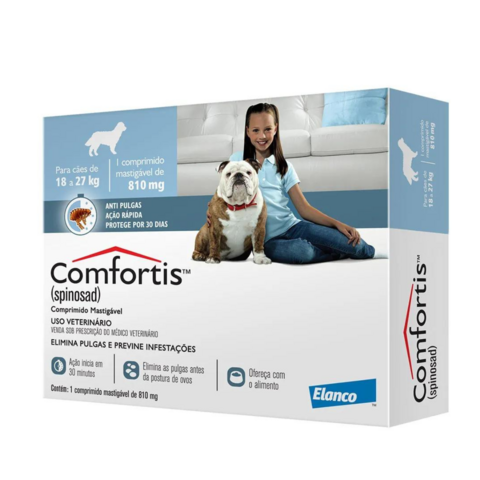 Antipulgas Comfortis 810mg Cães de 18 a 27Kg 1 Comprimido