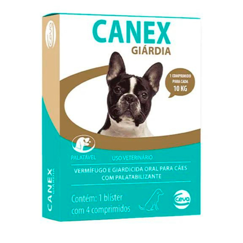 Vermifugo Ceva Canex Giardia com 4 comprimidos para Cães