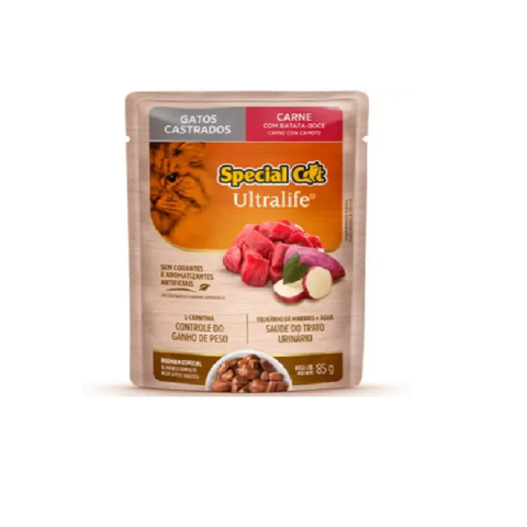 Sachê Premium Special Cat Gatos Castrados Carne 85g