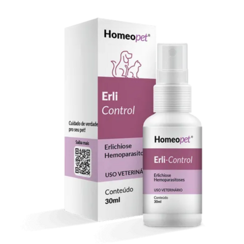 Erli Control Terapia Erlichiose Homeopet 30ml Cães E Gatos