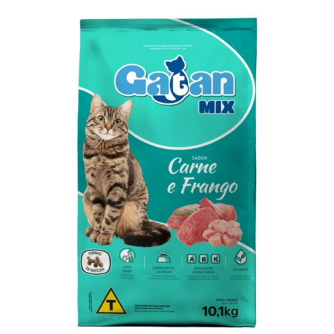 Ração Para Gatos Adultos Gatan Mix Carne E Frango 10,1kg