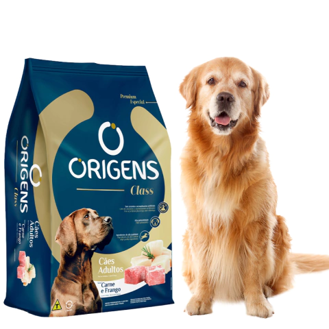 Ração Origens Class Premium Carne e Frango Cães Adulto 15 kg