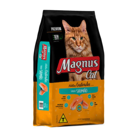 Ração Seca Magnus Cat Salmão para Gatos Adulto Castrado 20kg