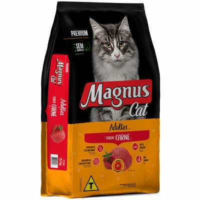 Ração Seca Magnus Cat Carne para Gatos Adultos 20kg