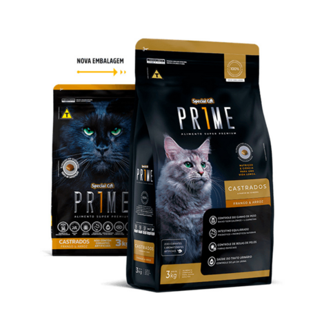 Ração Special Cat Prime Gatos Castrados Frango E Arroz 1kg