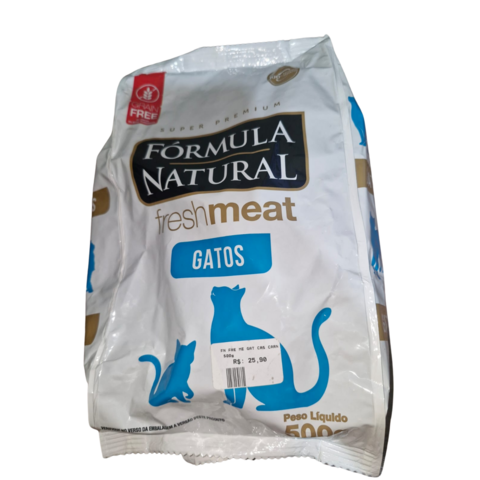 Ração Fórmula Natural FreshMeat 500g Carne P/Gatos Castrados