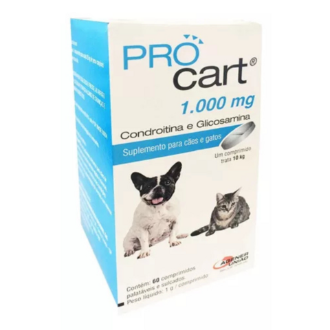 Pro Cart Suplemento Alimentar Para Cães e Gatos 10 Kg 60Comp