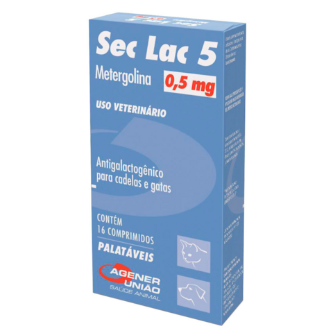Sec Lac 5 Antigalactogênico Para Cadelas e Gatas 0,5mg