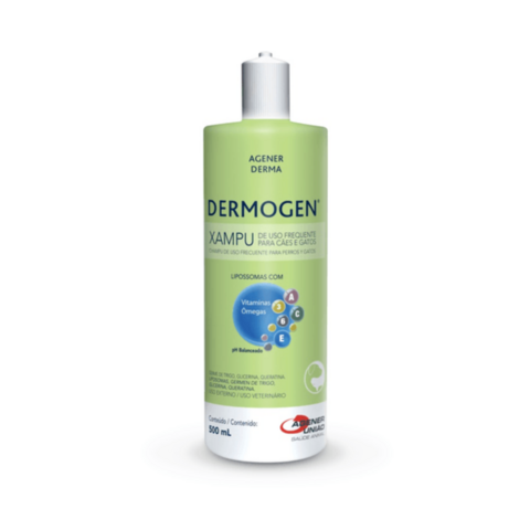 Dermogen Agener Xampu Para Para Cães e Gatos 500 Ml