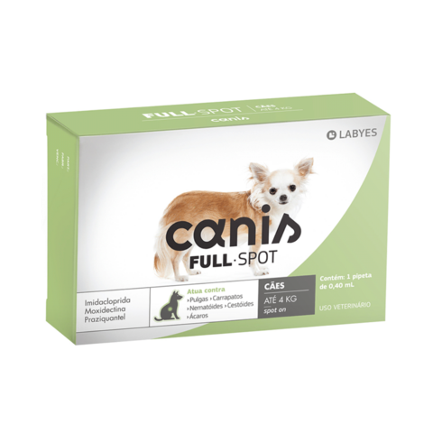 Canis Full Spot 0,40 Ml Anti Parasitário Para Cães Até 4 Kg