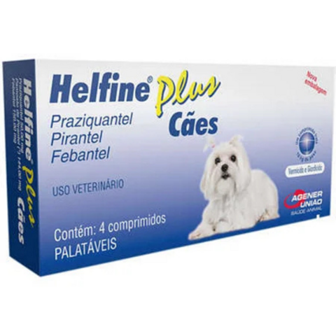 Helfine Plus Vermifugo Para Cães 2 Comprimidos