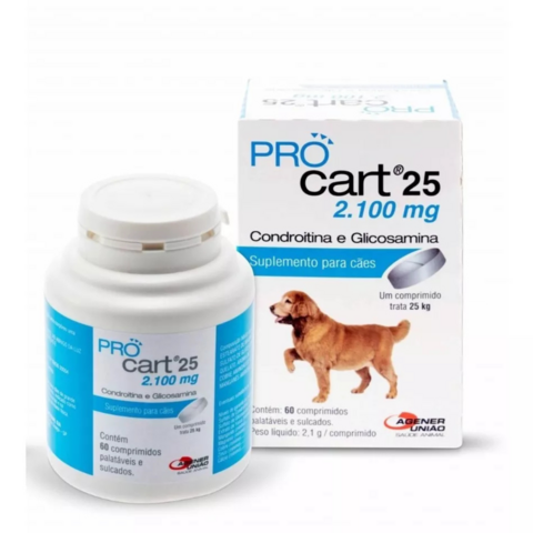 ProCart 25 2.100mg Suplemento P/Cães C/60 Comprimidos