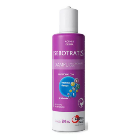 Shampoo Sebotrat S 200ml Para Cães e Gatos Agener União