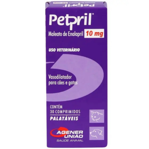 Peptril 10Mg Vasodilatador P/Cães e Gatos Com 30 Comprimidos