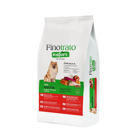 Ração Finotrato Nature 15Kg Cães Adultos Porte Pequeno/Médio