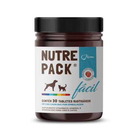 Nutre Pack Fácil Suplemento Para Cães e Gatos 30 Tabletes