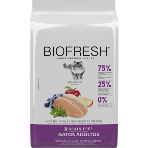 Ração BioFresh Super Premium 7,5Kg Frango Para Gatos Adultos