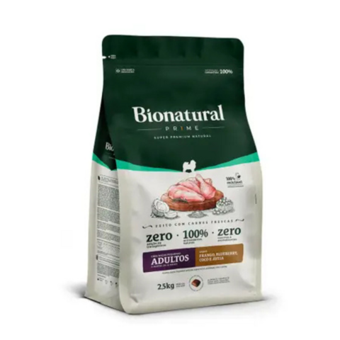 Ração Bionatural Prime 2,5Kg Frango Cães Adultos Pequenos