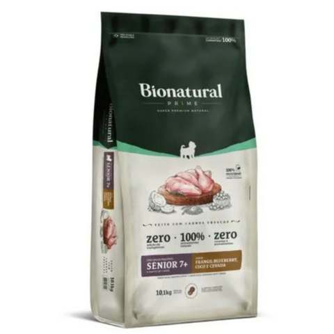 Ração Bionatural Prime 10,1Kg Frango Cães Sêniores Pequenos