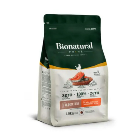 Ração Bionatural Prime 1,5Kg Salmão Gatos Filhotes