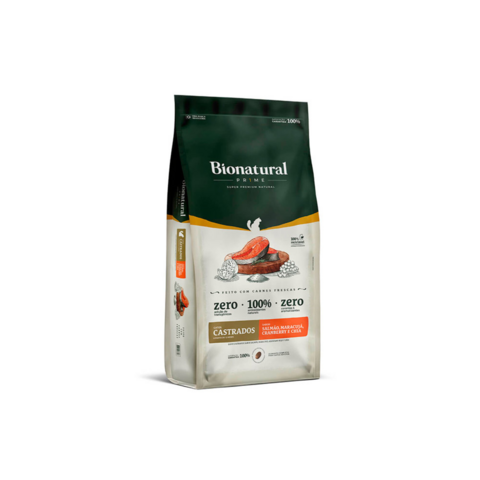 Ração Bionatural Prime 1,5Kg Salmão Gatos Castrados