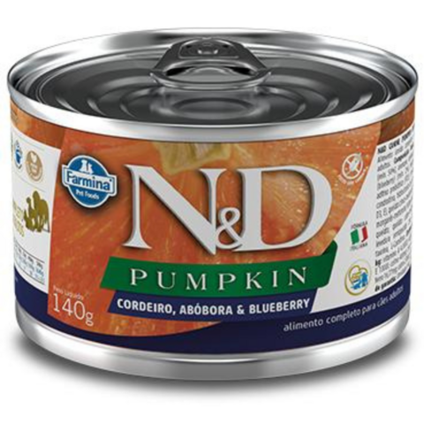 Ração Úmida N&D 140g Pumpkin Canine Cães Adultos Cordeiro