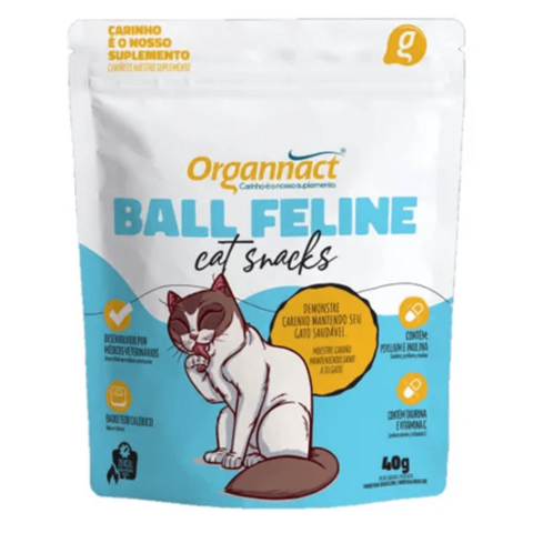 Suplemento Organnact Ball Feline Cat Snacks 40g Pra Gatos