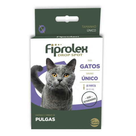 Fiprolex Drop Spot Anti-Pulgas Pra Gatos 0,5Ml
