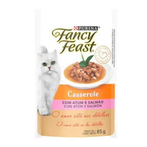 Ração Úmida Fancy Feast Casserole Pra Gatos Atum/Salmão 85g