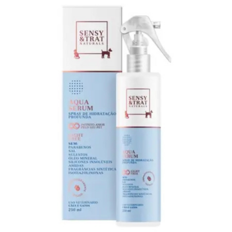 Spray Hidratante Aqua Serum 250Ml Sensy E Trat Cães e Gatos