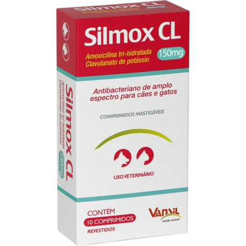 Silmox CL Anti-Bacteriano Cães/Gatos 150Ml 10 Comprimidos
