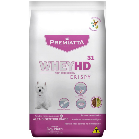 Ração Premiatta WheyHD Crispy 3Kg Cão Adulto Raça Pequena