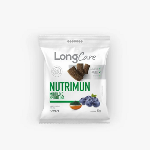Petisco LongCare Nutrimun 50g Mirtilo/Spirulina Pra Cães