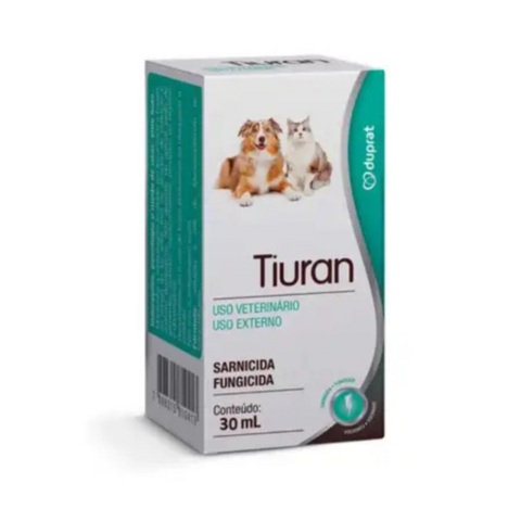 Tiuran Sarnicida e Fungicida Pra Cães e Gatos 30Ml Duprat