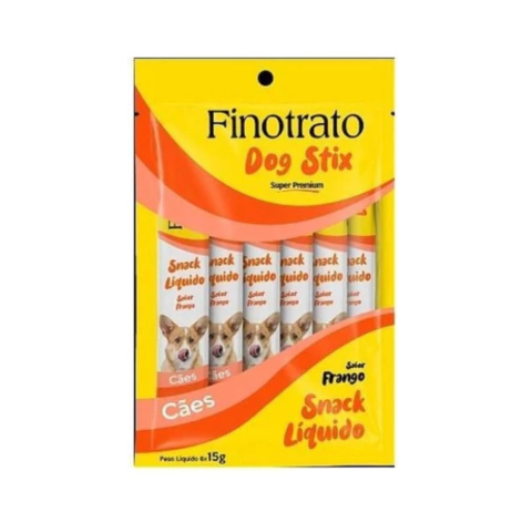 Finotrato Dog Stix 15g Snack Líquido Pra Cães Sabor Frango