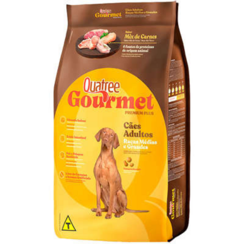 Ração Quatree Gourmet Cães Adultos Médios/Grandes 20Kg