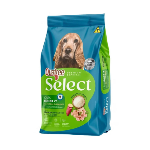 Ração Quatree Select 15Kg Cães Sênior 7 Médios/Grandes