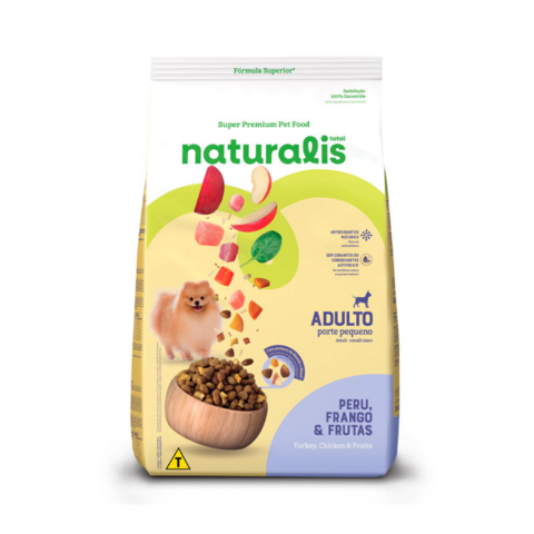 Ração Naturalis Cães Adultos Pequenos 10,1Kg Frango/Peru