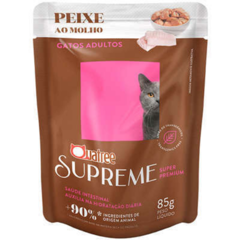 Quatree Supreme Sachê Pra Gatos Adultos Sabor Peixe 85g
