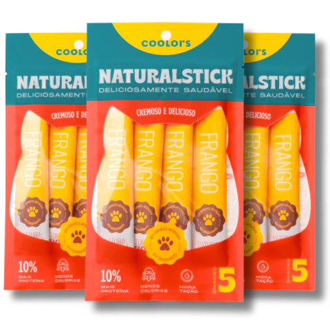 Petisco Natural Pra Gatos 5 Snacks Sabor Frango Coolors
