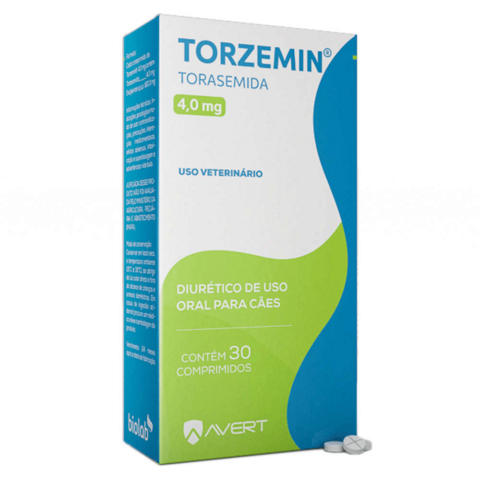 Torzemin 4,0Mg Diurético Pra Cães 30 Comprimidos Avert