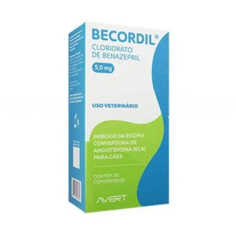 Becordil 5,0Mg Anti-Hipertensivo Pra Cães 30 Comprimidos