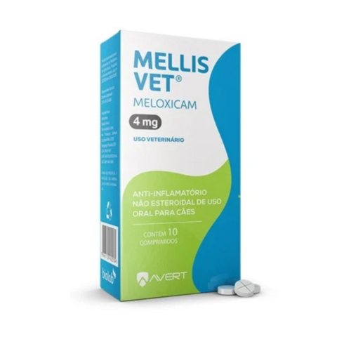 Mellis Vet 4mg Anti-Inflamatório Pra Cães 10 Comprimidos
