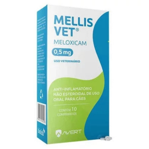 Mellis Vet 0,5mg Anti-Inflamatório Pra Cães 10 Comprimidos