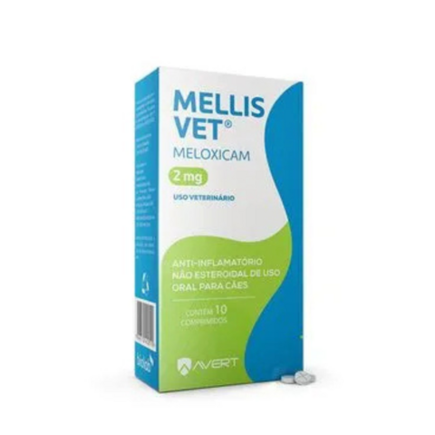Mellis Vet 2mg Anti-Inflamatório Pra Cães 10 Comprimidos