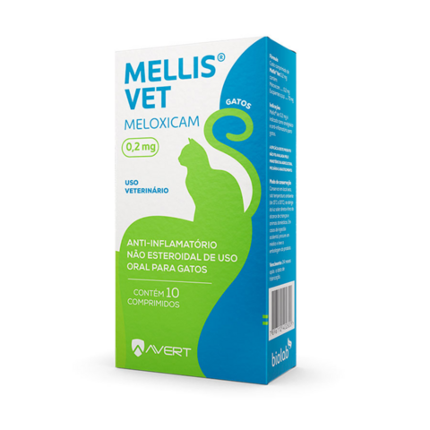 Mellis Vet 0,2mg Anti-Inflamatório Pra Gatos 10 Comprimidos